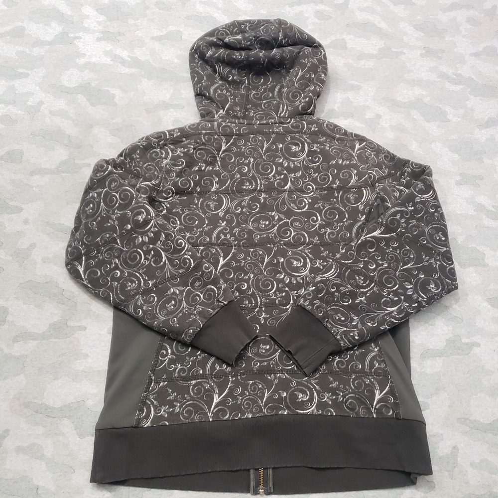 REI Sweatshirt Womens Large Gray Full Zip Hooded Pockets Long Sleeve Outdoors - Picture 6 of 10
